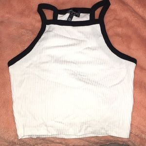 Topshop crop racerback-styled tank